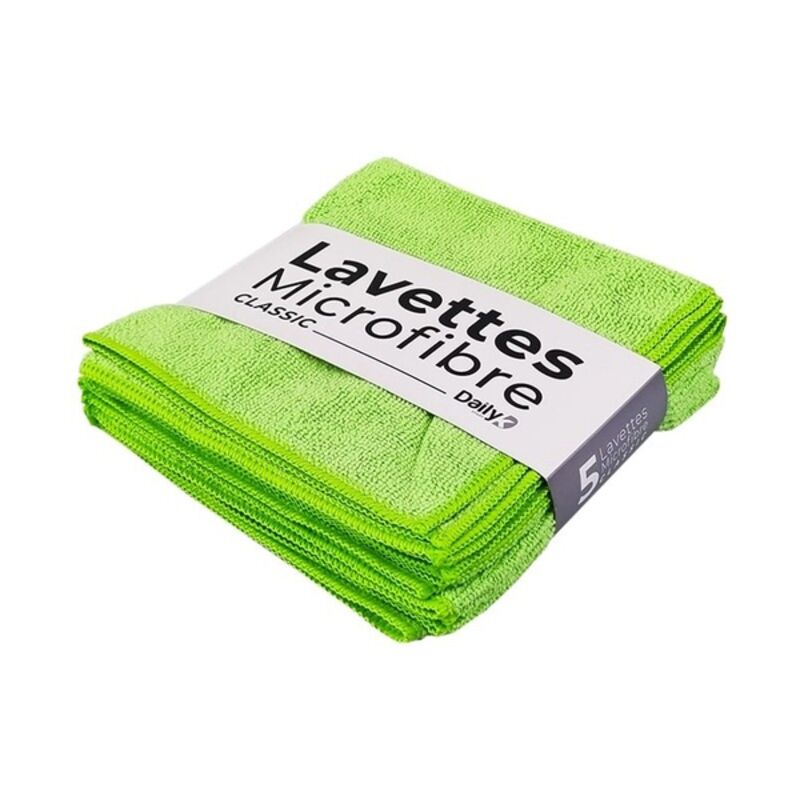 Image de Lavette microfibre 38x38cm multi-usages Dailyk Start - Lot de 5