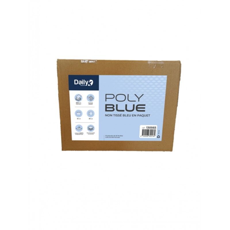 Image de Non tissé crêpé 30x32 bleu POLYBLUE - Ct 500 fts