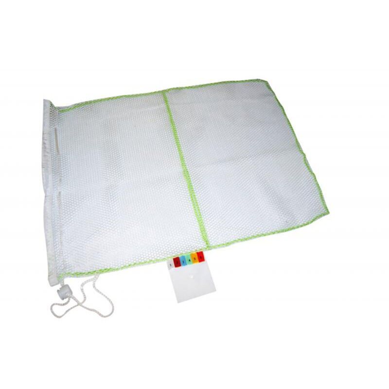 Image de Filet de lavage blanc et vert 80x80cm pour bandeau et lavette -unité