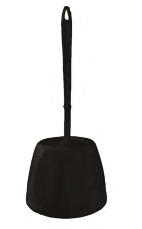 Image de Combiné WC porte-balayette et brosse - Noir