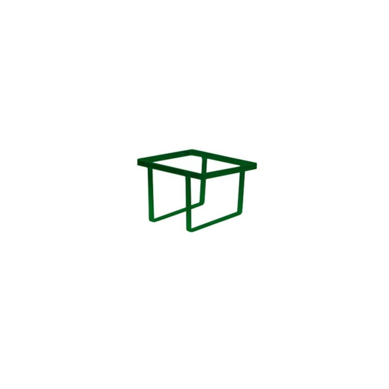 Image de Support époxy vert porte-poubelle 25l