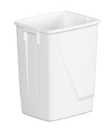Image de Poubelle 25L blanche polypropylène sans couvercle ATLAX FLIP
