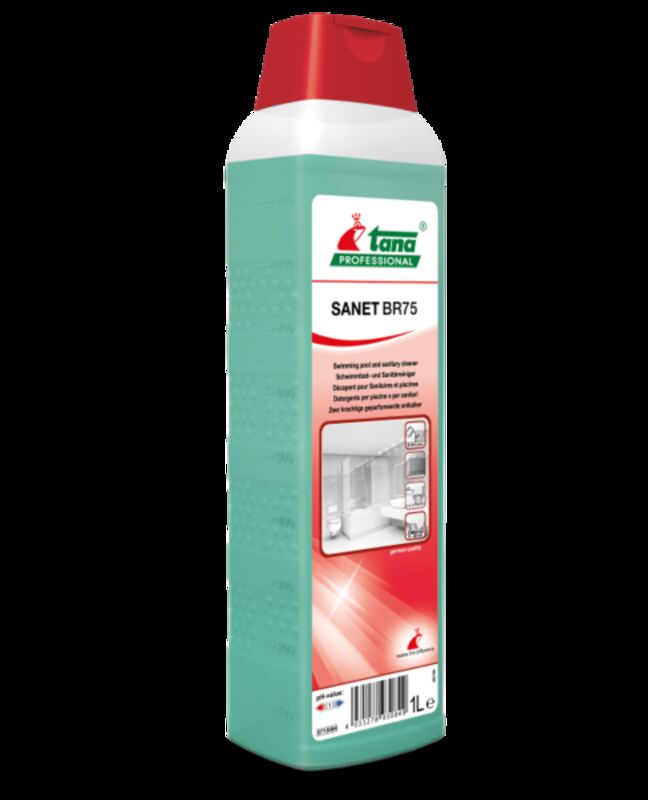Image de SANET BR75 Nettoyant désincrustant sanitaires - Bidon de 1L