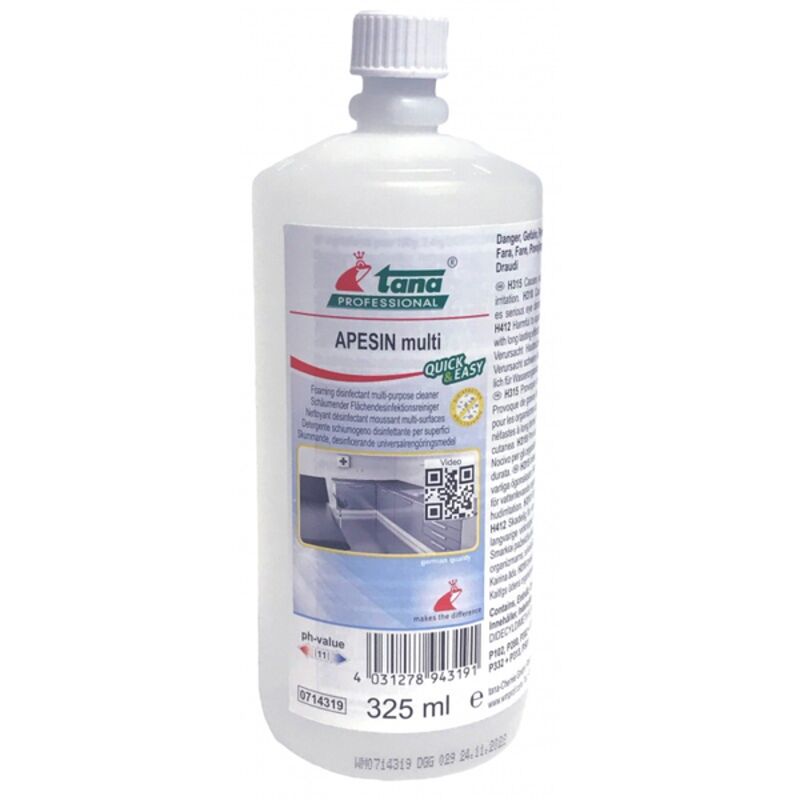 Image de Nettoyant désinfectant multi-surfaces APESIN MULTI Quick&Easy -325ml