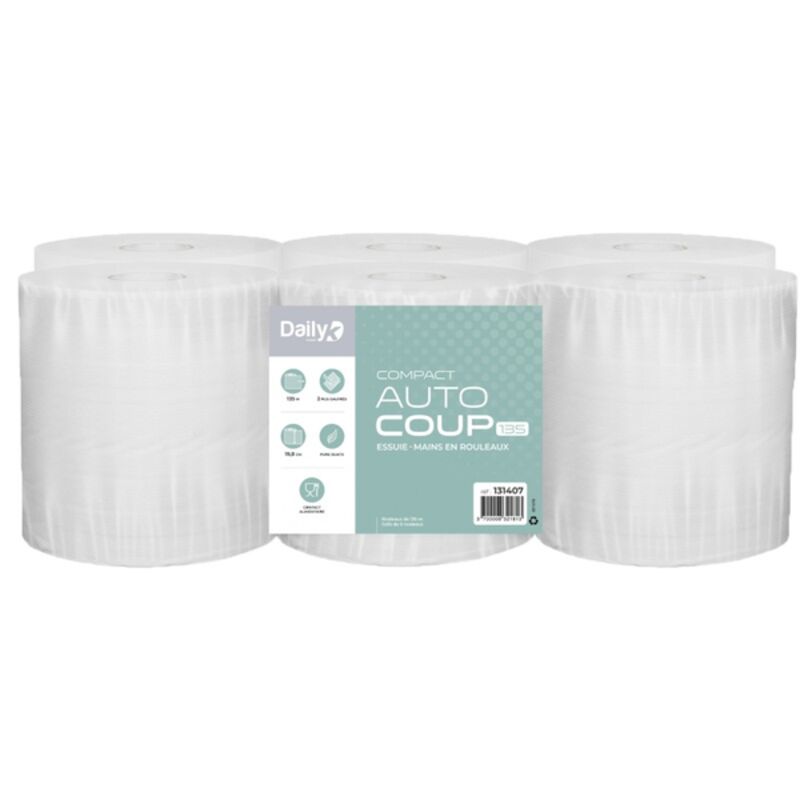Image de EM blanc 135m AUTOCOUP 135 COMPACT ECOLABEL Dailyk Start - 6 rlx