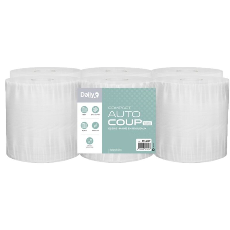 Image de EM blanc 135m AUTOCOUP 135 COMPACT ECOLABEL Dailyk Start - 6 rlx