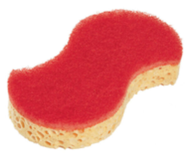 Image de Tampon rouge sur éponge SPONTEX Sponrex 92 - Sachet de 10