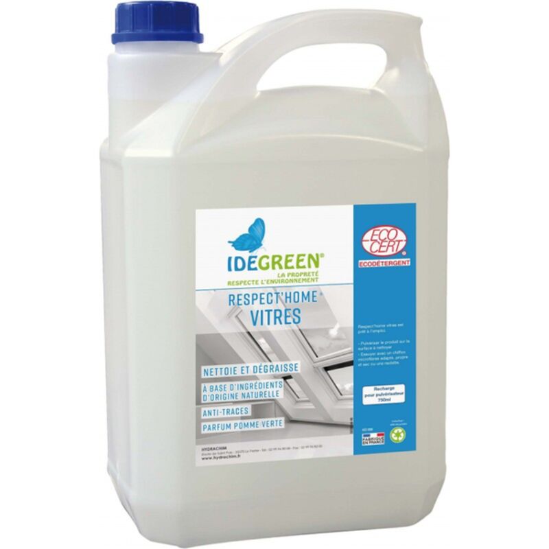 Image de Respect'Home® vitres Nettoyant ECOCERT IDEGREEN -1866- Bidon de 5L