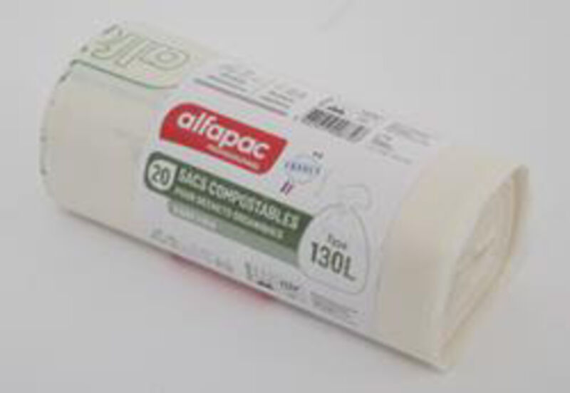 Image de SP 130L transparent 800x1150mm 32µ biodégradable ALFAPAC-Ct 100 sacs