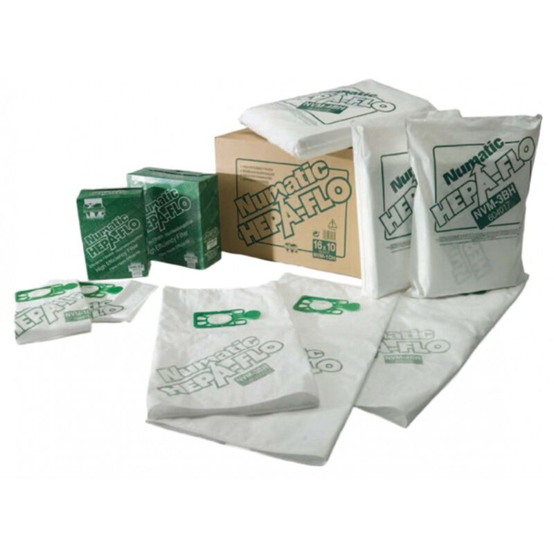 Image de Sac aspirateur original NUMATIC 9L 1C HEPAFLO -604015 - Lot x 10