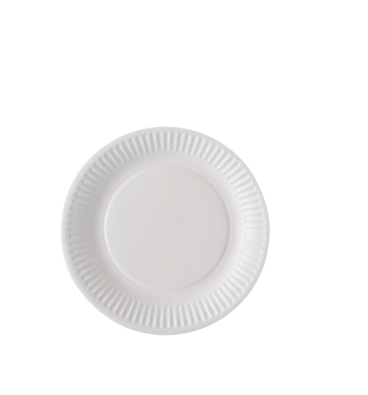 Image de Assiette blanche en carton 100% biodégradable D.18 - Colis 1000