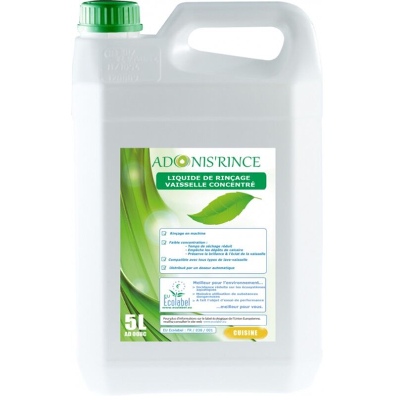 Image de Liquide de rinçage ADONIS' RINCE machine ECOLABEL -Bidon 5L