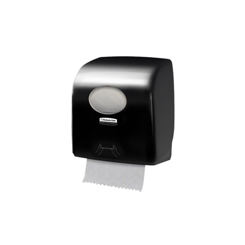 Image de Distributeur essuie-mains rouleaux 190m AQUARIUS SLIMROLL noir