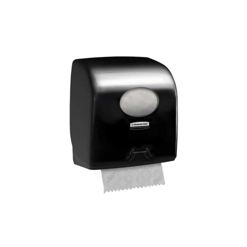 Image de Distributeur essuie-mains rouleaux 350m AQUARIUS noir