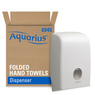 Image de Distributeur essuie-mains pliés interfoliés AQUARIUS blanc