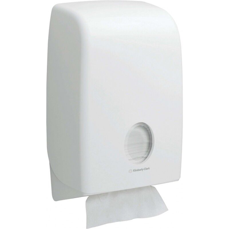 Image de Distributeur essuie-mains pliés interfoliés AQUARIUS blanc