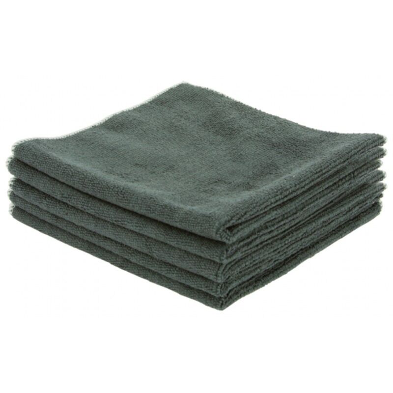 Image de Lavette microfibre 38x38cm multi-usages noire PREMIUM- Lot 5