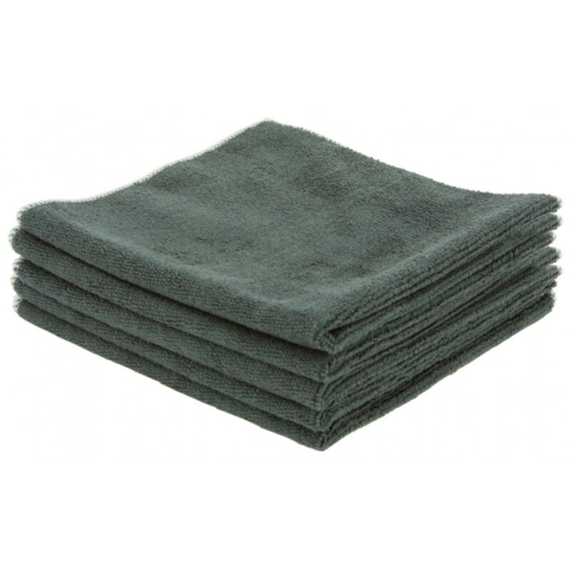 Image de Lavette microfibre 38x38cm multi-usages noire PREMIUM- Lot 5