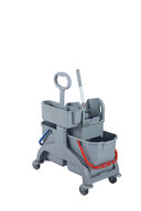 Image de Chariot double seaux 2X18L avec presse à machoire