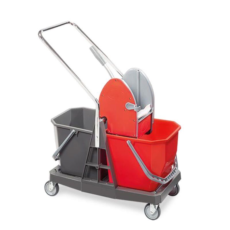 Image de Chariot double seaux 2X18L avec presse à machoire