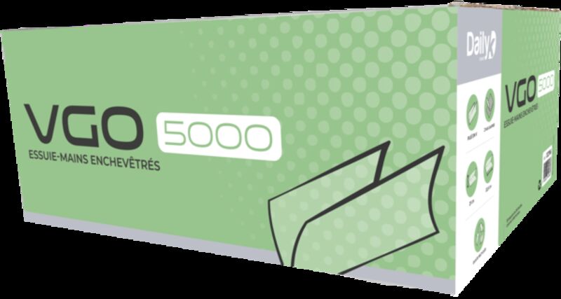 Image de Essuie-mains V recyclé blanc VGO 5000 Dailyk Start- Colis 5000