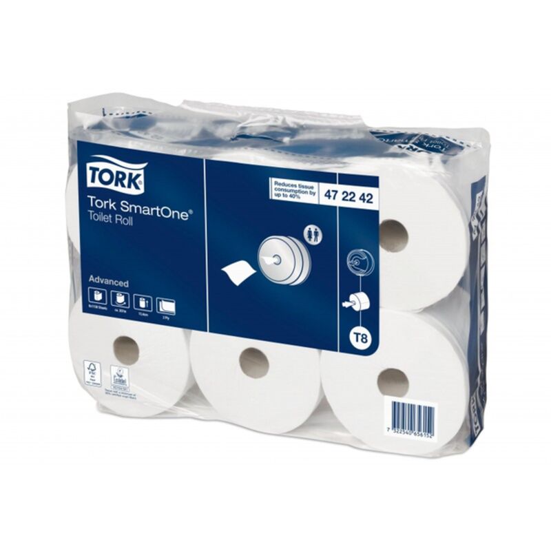 Image de PH Tork SmartOne® blanc 2 plis T8 1150fts - Ecolabel - Colis de 6