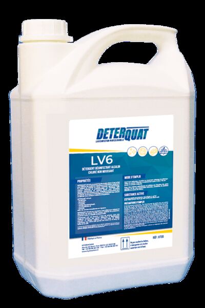 Image de Détergent désinfectant chloré 720 DETERQUAT LV6 - Bidon 5L