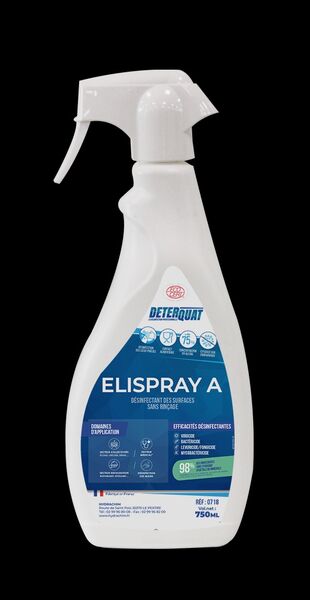 Image de Détergent désinfectant surfaces sans rinçage écocert ELISPRAY A-750ml
