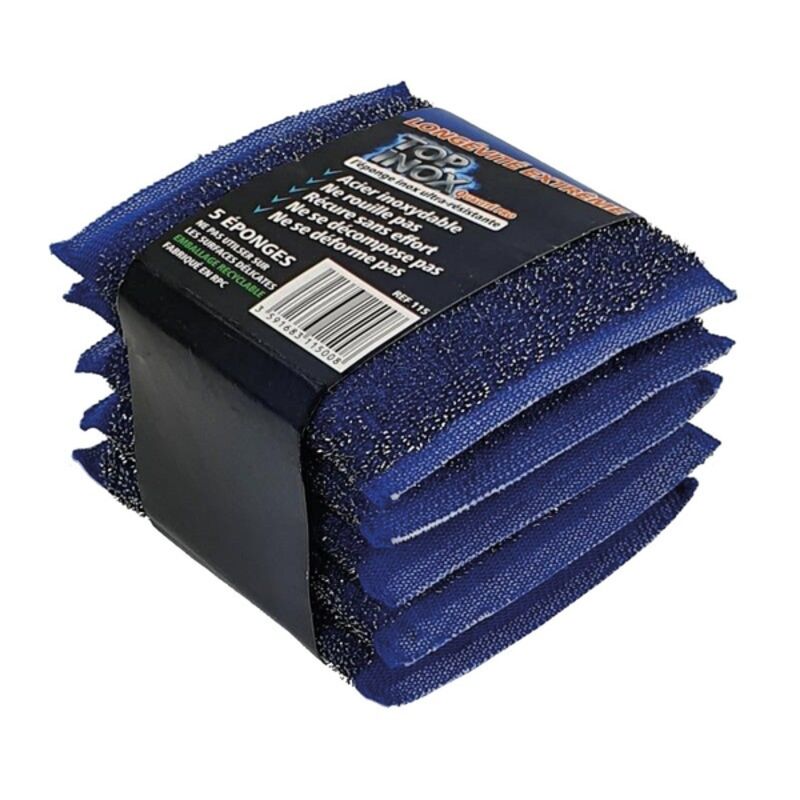 Image de Eponge récurante double face TOP INOX - lot de 5
