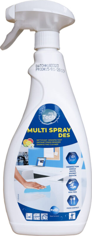 Image de Nettoyant désinfectant multi-surfaces MULTI SPRAY DES- Spray 750ML