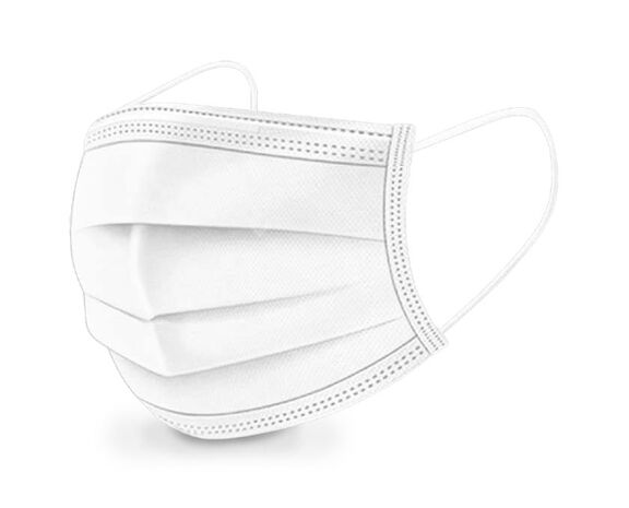 Image de Masque blanc 3 plis à usage unique TYPE IIR - boite de 50