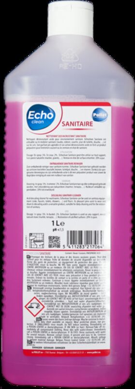 Image de ECHOCLEAN SANITARY Nettoyant désincrustant sanitaire - Bidon 1L