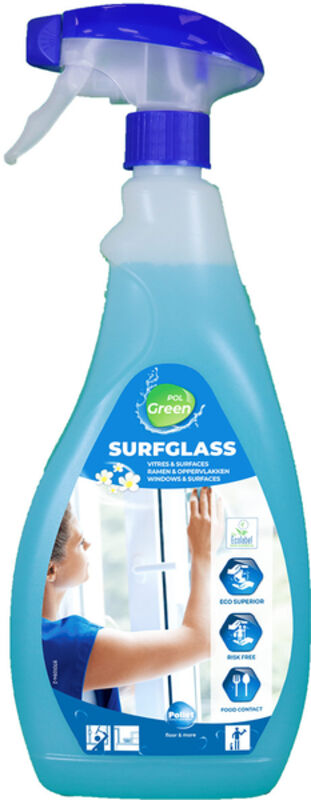 Image de Nettoyant vitres écolabel POLGREEN SURFGLASS - Spray 750ml