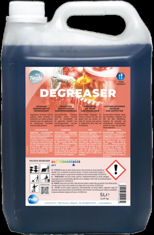 Image de POLTECH DEGREASER Déshuilant et dégraissant industriel - Bidon 5L