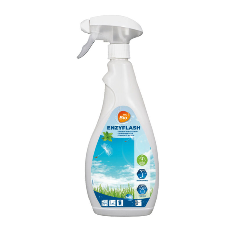 Image de Destructeur d'odeur parfum menthe POLBIO ENZYFLASH-Spray 750ml