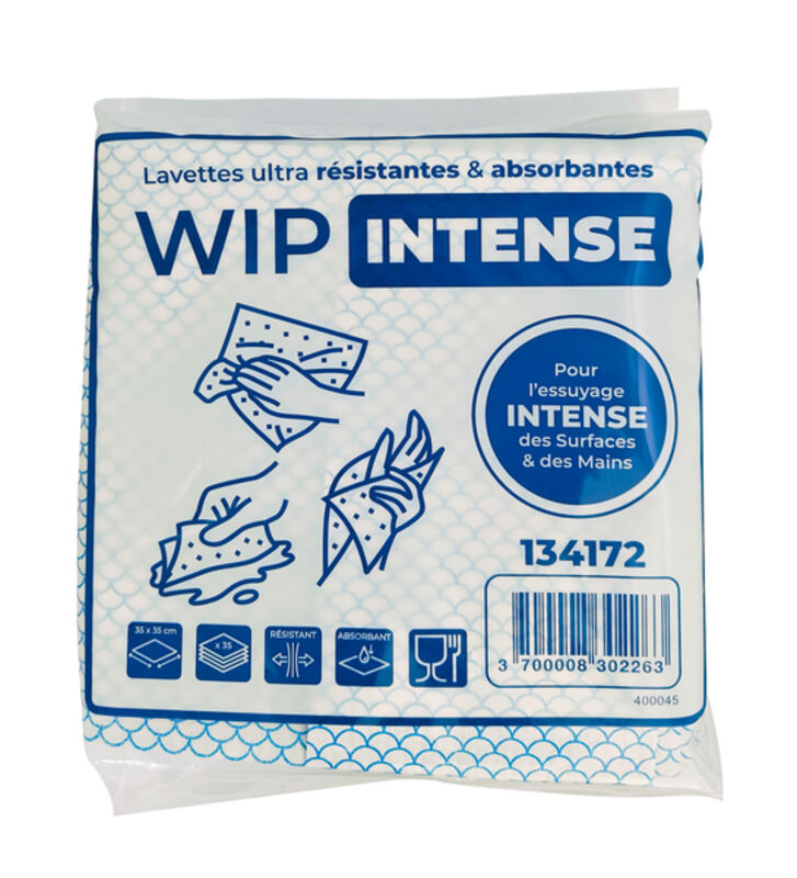 Image de Lavettes bleu non tissé 120gr 35x35cm - Sachet de 35