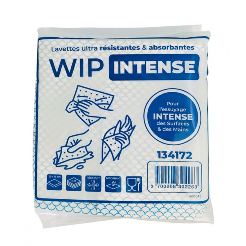 Image de Lavette non tissée 35x35cm bleu 120gr WIP INTENSE- Sachet de 35