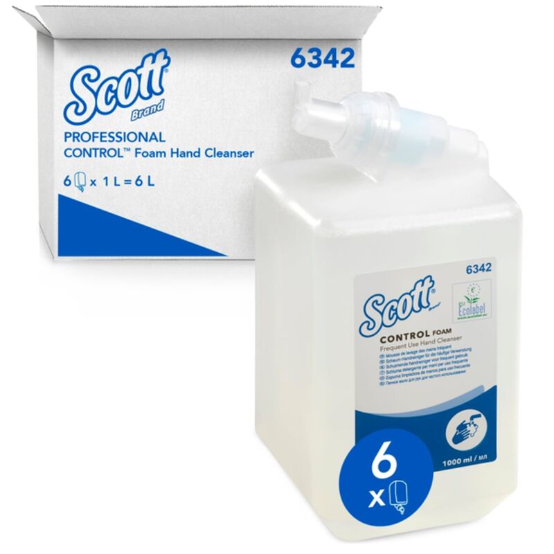 Image de Mousse lavante usages frequantes SCOTT CONTROL 1L - Colis de 6