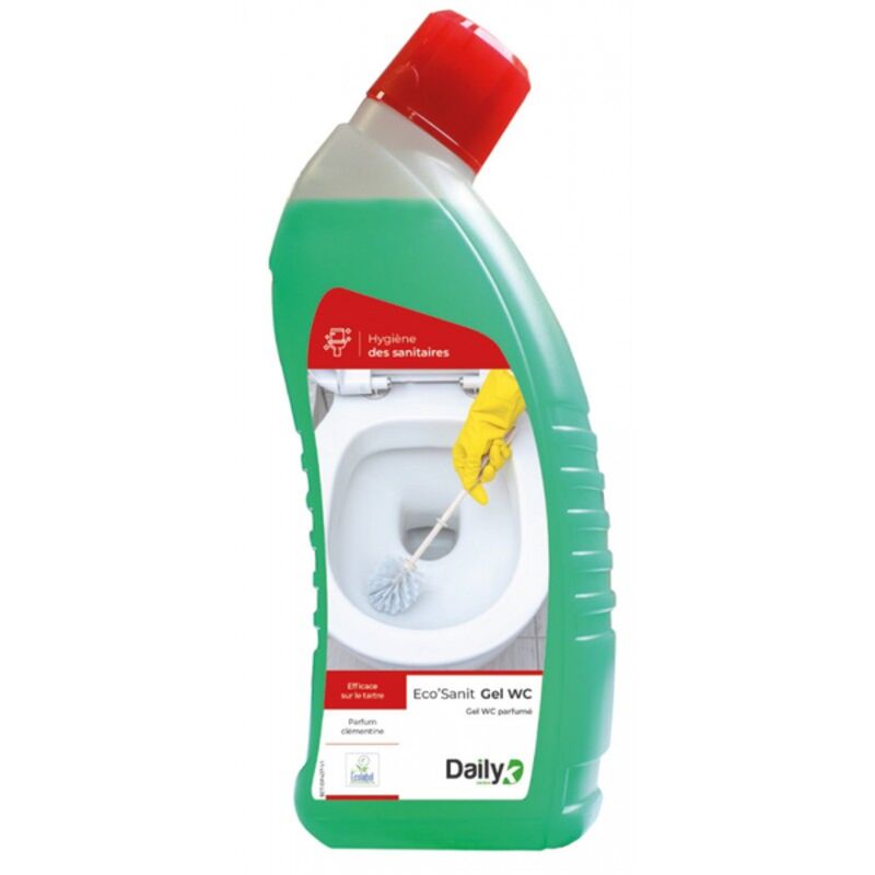 Image de Gel WC nettoyant parfumé écolabel ECO'SANIT DAILYK GREEN- 750ml