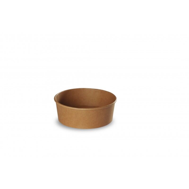 Image de Pot rond kraft brun 1000 ml (Ø18.5 x 5.4 cm) - Colis 300