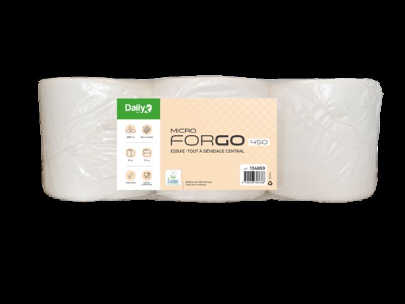 Image de Essuie-tout Ecolabel Micro FORGO 450 DailyK Green - Colis de 6