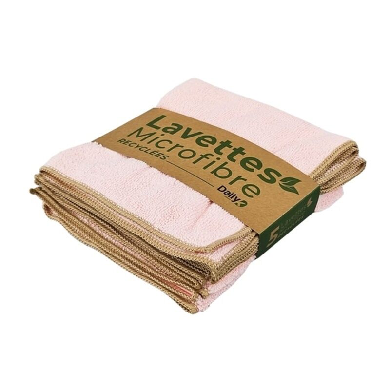 Image de Lavette microfibre 38X38cm recyclée DAILY K GREEN - Lot de 5