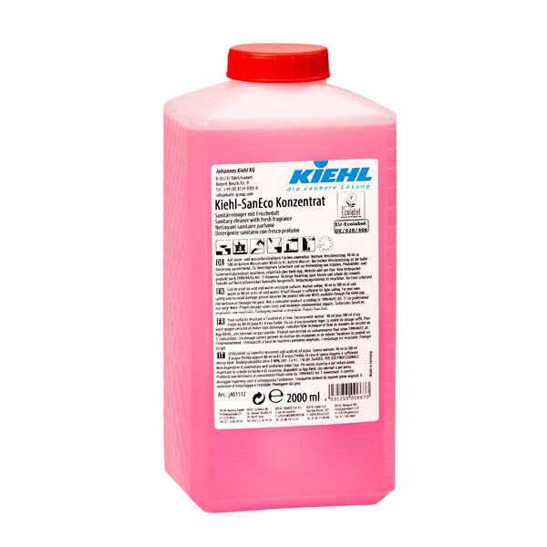 Image de Nettoyant sanitaires écolabel SanEco concentré - Ct. 3 flacons x 2L