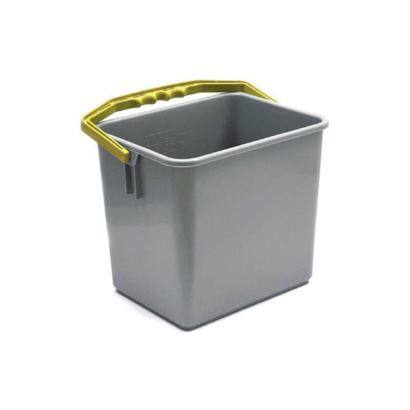 Image de Seau 6L gris avec anse couleur - compatible chariot ARIANE -ALPHA