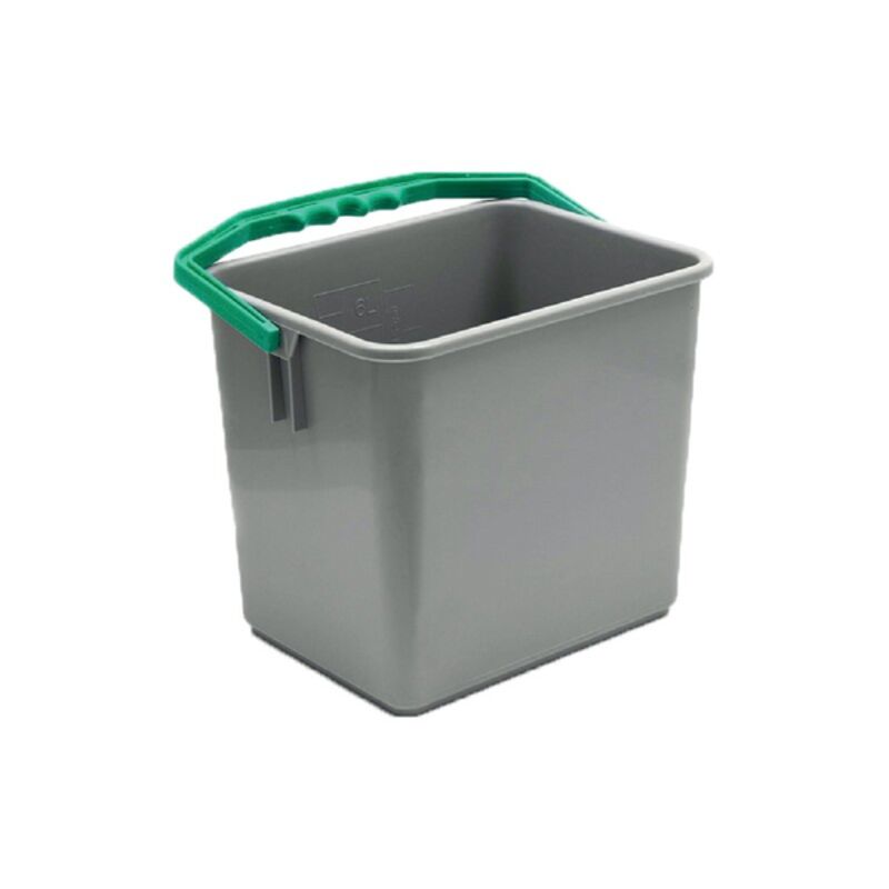 Image de Seau 6L gris avec anse couleur - compatible chariot ARIANE -ALPHA