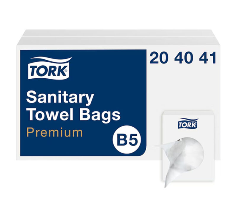 Image de Sachets 1L pour serviette hygiénique B5 TORK - Colis 1200 pcs