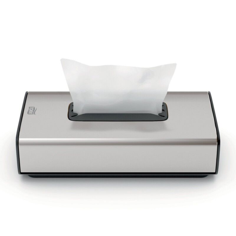Image de TORK Distributeur de Mouchoirs gris/noir //Acier Inox. ABS