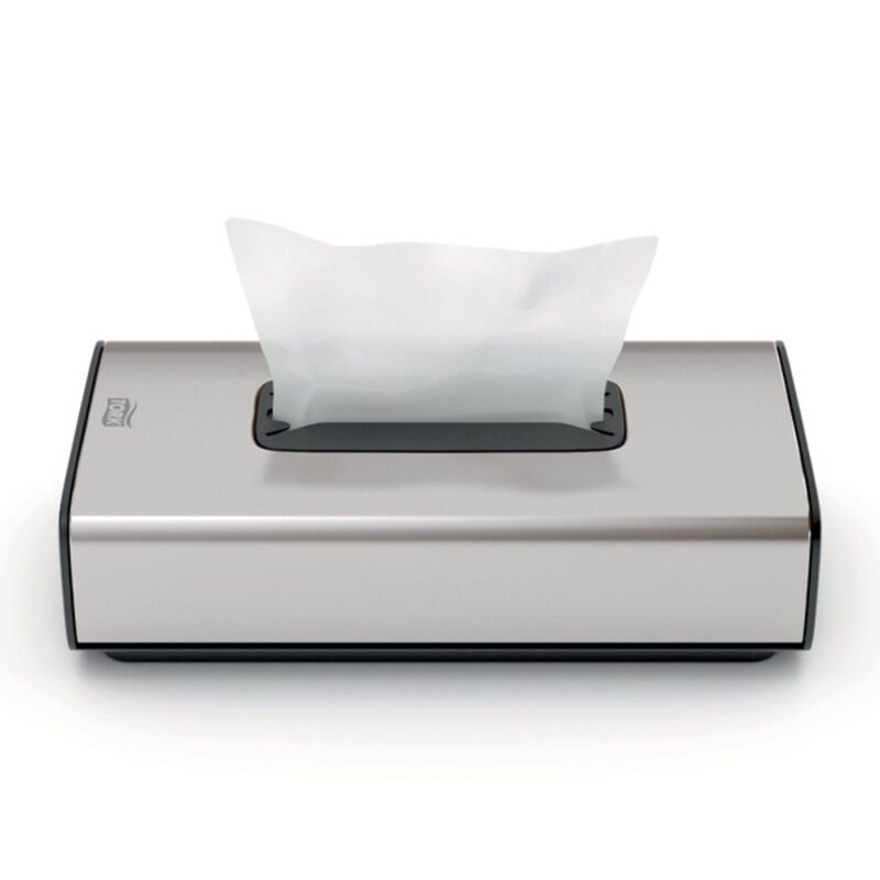 Image de TORK Distributeur de Mouchoirs gris/noir //Acier Inox. ABS