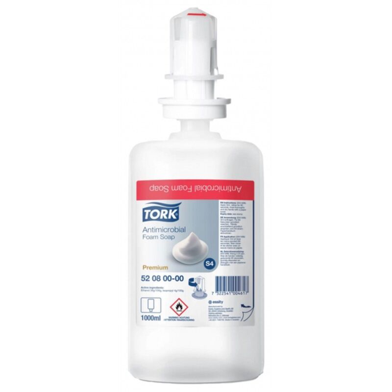 Image de Savon Mousse Antimicrobien 1L S4 TORK- Colis de 6