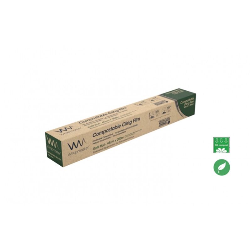 Image de Film alimentaire 45cm x 200m compostable Wrapmaster- Ct 6